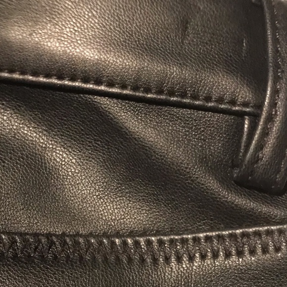 Free People Vegan Leather High Rise Long and Lean Pant in Black Size 26 - Picture 10 of 11